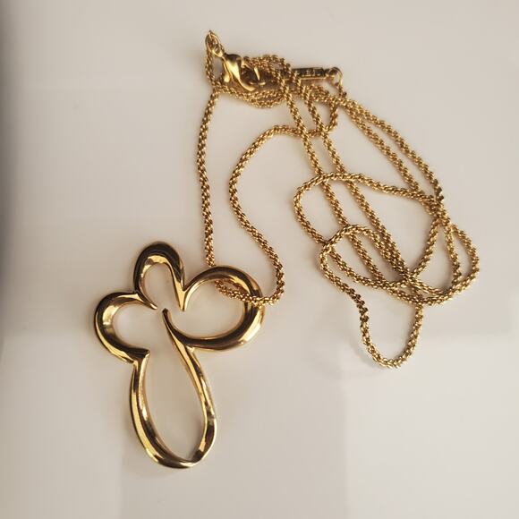 Napier‎ Gold Tone Necklace Abstract Flower - Picture 7 of 7